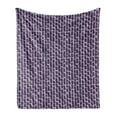 thumbnail image 1 of Abstract Soft Flannel Fleece Throw Blanket, Hand Drawn Style Paint Brush Strokes Pattern Grunge Lines, Cozy Plush for Indoor and Outdoor Use, 50" x 60", Purple Grey Dark Grey, by Ambesonne, 1 of 5