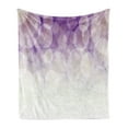 thumbnail image 1 of Abstract Soft Flannel Fleece Throw Blanket, Hazy Circles Background Blurry Digital Gradient Pastel Tones, Cozy Plush for Indoor and Outdoor Use, 50" x 60", Coconut Violet Lilac, by Ambesonne, 1 of 5