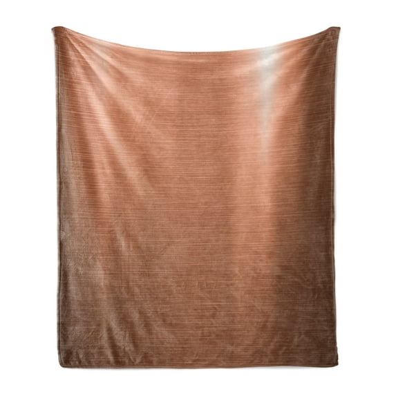 Abstract Soft Flannel Fleece Throw Blanket, Indusrial Plate Facade Illustration Tough Construction Element Modern, Cozy Plush for Indoor and Outdoor Use, 50" x 60", Pale Coral Chocolate, by Ambesonne
