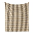 thumbnail image 1 of Abstract Soft Flannel Fleece Throw Blanket, Irregular Geometric Formations Contemporary Simple Illustration, Cozy Plush for Indoor and Outdoor Use, 50" x 70", Dimgray Orange, by Ambesonne, 1 of 5