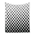 thumbnail image 1 of Abstract Soft Flannel Fleece Throw Blanket, Minimalist Monochrome Dots in Black Growing Big from Bottom to Top Polka Dots Image, Cozy Plush for Indoor and Outdoor Use, 60" x 80", White, by Ambesonne, 1 of 6