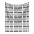 thumbnail image 1 of Abstract Soft Flannel Fleece Throw Blanket, Monochrome Squares Triangles Dots Flowers Geometrical Arrangement, Cozy Plush for Indoor and Outdoor Use, 50" x 60", Charcoal Grey and White, by Ambesonne, 1 of 5