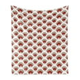 thumbnail image 1 of Abstract Soft Flannel Fleece Throw Blanket, Oriental Scallop Pattern Inspired by Traditional Moroccan Design, Cozy Plush for Indoor and Outdoor Use, 70" x 90", Orange Tan White, by Ambesonne, 1 of 6