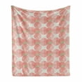 thumbnail image 1 of Abstract Soft Flannel Fleece Throw Blanket, Overlapped Circles Pattern with Dashed Lines Digital Image Print, Cozy Plush for Indoor and Outdoor Use, 70" x 90", Pale Sepia White, by Ambesonne, 1 of 6