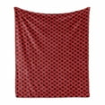 thumbnail image 1 of Abstract Soft Flannel Fleece Throw Blanket, Pattern with Oriental Inspired Antique Motif, Cozy Plush for Indoor and Outdoor Use, 50" x 60", Fuchsia Maroon, by Ambesonne, 1 of 6