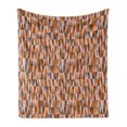 thumbnail image 1 of Abstract Soft Flannel Fleece Throw Blanket, Print of Long Triangular Shapes Sharp and Pointy, Cozy Plush for Indoor and Outdoor Use, 50" x 70", Dark Grey Dimgray, by Ambesonne, 1 of 5
