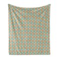 thumbnail image 1 of Abstract Soft Flannel Fleece Throw Blanket, Repeating Print of Round Shapes in Various Colors, Cozy Plush for Indoor and Outdoor Use, 50" x 70", Mustard Mustard, by Ambesonne, 1 of 5