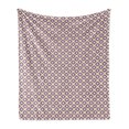 thumbnail image 1 of Abstract Soft Flannel Fleece Throw Blanket, Repetitive Retro Geometric Triangles Mosaic Cube Pattern, Cozy Plush for Indoor and Outdoor Use, 50" x 70", Blue Violet Pale Camel, by Ambesonne, 1 of 5