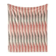thumbnail image 1 of Abstract Soft Flannel Fleece Throw Blanket, Retro Style Bicolor Composition with Vertical Stripes Futuristic, Cozy Plush for Indoor and Outdoor Use, 60" x 80", Grey and Scarlet, by Ambesonne, 1 of 5