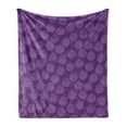 thumbnail image 1 of Abstract Soft Flannel Fleece Throw Blanket, Rhythmic Baubles Christmas Holidays Curly Ornaments Illustration Print, Cozy Plush for Indoor and Outdoor Use, 50" x 70", Violet and Lavender, by Ambesonne, 1 of 5