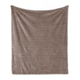 thumbnail image 1 of Abstract Soft Flannel Fleece Throw Blanket, Shapes Mandala Inspired Retro Ornaments, Cozy Plush for Indoor and Outdoor Use, 60" x 80", Mauve Taupe Tan, by Ambesonne, 1 of 6