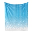 thumbnail image 1 of Abstract Soft Flannel Fleece Throw Blanket, Stars Splashing down Open Sky Vibrant Celestial Rays Beams Design, Cozy Plush for Indoor and Outdoor Use, 60" x 80", Sky Blue White, by Ambesonne, 1 of 6