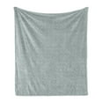 thumbnail image 1 of Abstract Soft Flannel Fleece Throw Blanket, Surreal Celtic Geometric Pattern Traditional European Monochrome, Cozy Plush for Indoor and Outdoor Use, 50" x 60", Pale Yellow Slate Blue, by Ambesonne, 1 of 5