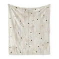 thumbnail image 1 of Abstract Soft Flannel Fleece Throw Blanket, Swirls Pattern with Circles Rounds Lines with Border Like Image, Cozy Plush for Indoor and Outdoor Use, 60" x 80", Pale Grey Eggshell, by Ambesonne, 1 of 5