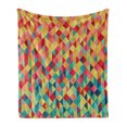 thumbnail image 1 of Abstract Soft Flannel Fleece Throw Blanket, Triangle Formed Fractal Geometric with Aztec Culture Effects Western Print, Cozy Plush for Indoor and Outdoor Use, 60" x 80", Multicolor, by Ambesonne, 1 of 5