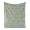 thumbnail image 1 of Abstract Soft Flannel Fleece Throw Blanket, Tribal Celtic Art Inspired Monochrome Swirls Scroll-like Ornaments, Cozy Plush for Indoor and Outdoor Use, 50" x 70", Sage Green Green, by Ambesonne, 1 of 6