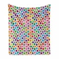 thumbnail image 1 of Abstract Soft Flannel Fleece Throw Blanket, Trippy Crossed Linked Geometric Puzzle Style Ornamental Background Pattern, Cozy Plush for Indoor and Outdoor Use, 60" x 80", Multicolor, by Ambesonne, 1 of 6