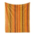 thumbnail image 1 of Abstract Soft Flannel Fleece Throw Blanket, Vertical Colorful Straight Lines Geometric Vibrant Stripes Design, Cozy Plush for Indoor and Outdoor Use, 50" x 60", Orange Marigold Burgundy, by Ambesonne, 1 of 5