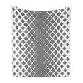 thumbnail image 1 of Abstract Soft Flannel Fleece Throw Blanket, Vertical Square Shaped Geometric Pattern Minimalist Modern Style Trippy Design, Cozy Plush for Indoor and Outdoor Use, 60" x 80", Black White, by Ambesonne, 1 of 6