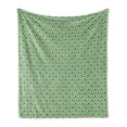 thumbnail image 1 of Abstract Soft Flannel Fleece Throw Blanket, Waves Inspired Style Motifs Folkloric Art Illustration, Cozy Plush for Indoor and Outdoor Use, 60" x 80", Grey Teal Seafoam, by Ambesonne, 1 of 5