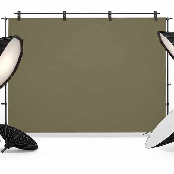 Abstract Solid Color Backdrops for Photography, Simple Avocado Dark Low Saturation Fabric Photo Background Sturdy Studio Props for Photo Studio, Video Recording, Booth & Photoshoot 8X6ft