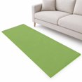 Abstract Solid Color Runner Rug 2.6'x8', Simple Avocado Green Low ...
