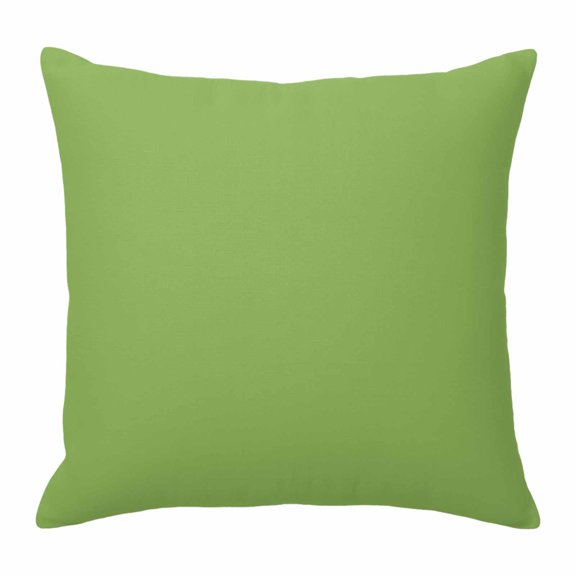 Abstract Solid Color Throw Pillow Cover Simple Avocado Green Low Saturation Cotton Linen Cushion Cover Throw Pillow Case with Invisible Zipper for Couch Sofa Bed Chair Car 16x16 Inch