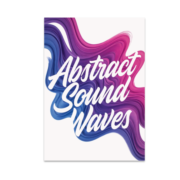 Abstract Sound Waves Art - Modern Decor Enthusiast - 13x19 Poster Print