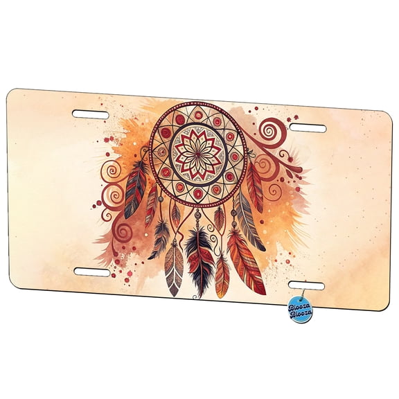 Abstract Southwestern Dream Catcher Design Metal Novelty License Plate