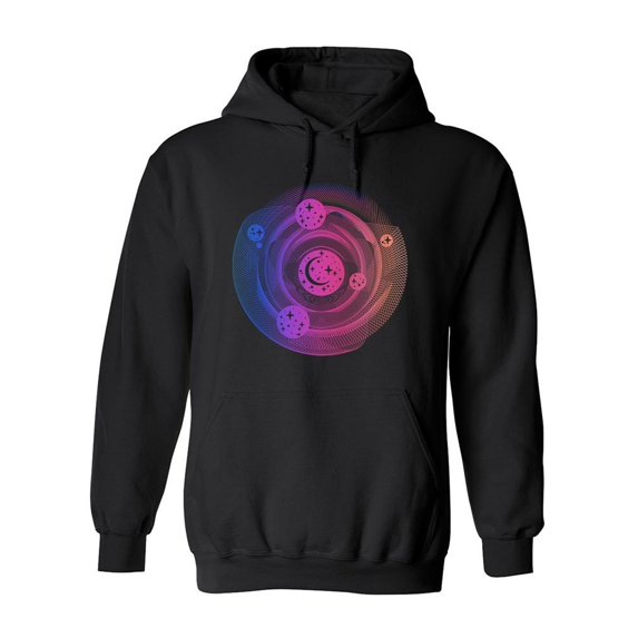 Abstract Space Circle Graphic Hoodie Men -Image by Shutterstock, Male Large