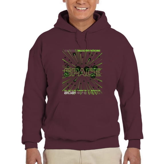 Abstract Space Rave Style Hoodie Men -Image by Shutterstock, Male Medium