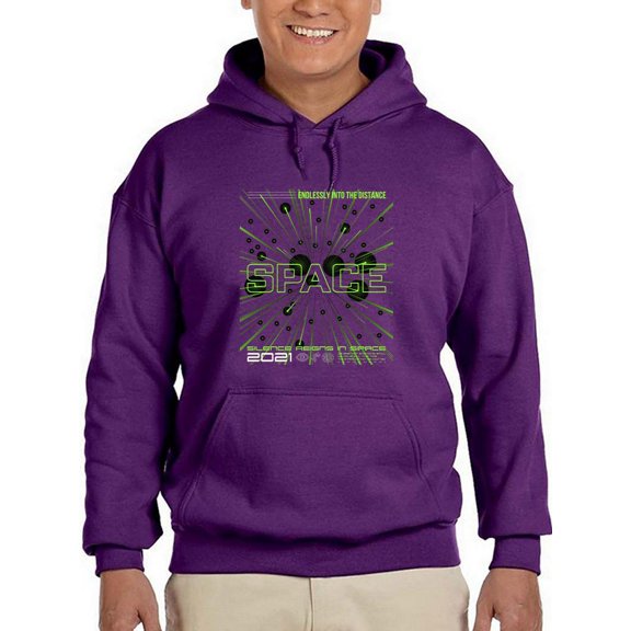 Abstract Space Rave Style Hoodie Men -Image by Shutterstock, Male x-Large