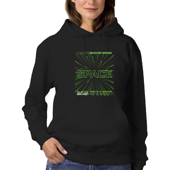 Abstract Space Rave Style Hoodie Women -Image by Shutterstock, Female 3X-Large