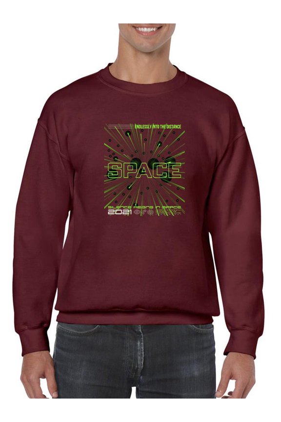 Abstract Space Rave Style Sweatshirt Men -Image by Shutterstock, Male 3X-Large