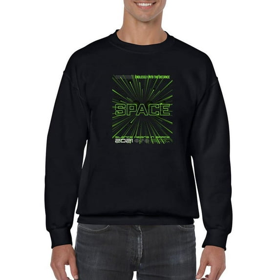 Abstract Space Rave Style Sweatshirt Men -Image by Shutterstock, Male 3X-Large