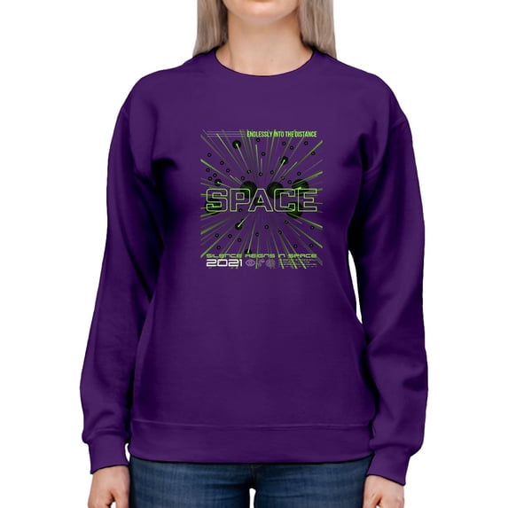 Abstract Space Rave Style Sweatshirt Women -Image by Shutterstock, Female 5X-Large