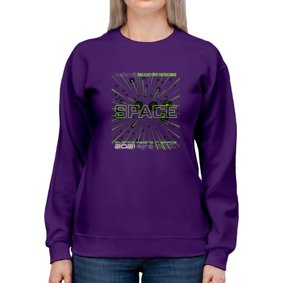 Abstract Space Rave Style Sweatshirt Women -Image by Shutterstock, Female XX-Large