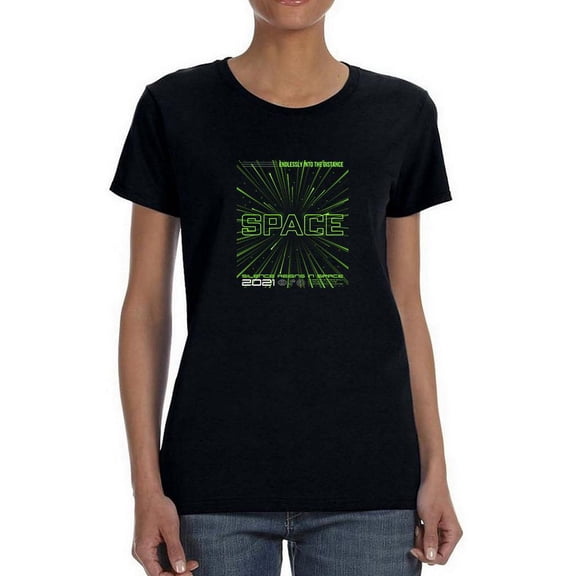 Abstract Space Rave Style T-Shirt Women -Image by Shutterstock, Female Small