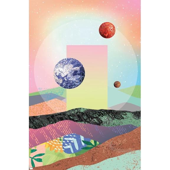 Abstract Space Wall Poster, 14.725" x 22.375"