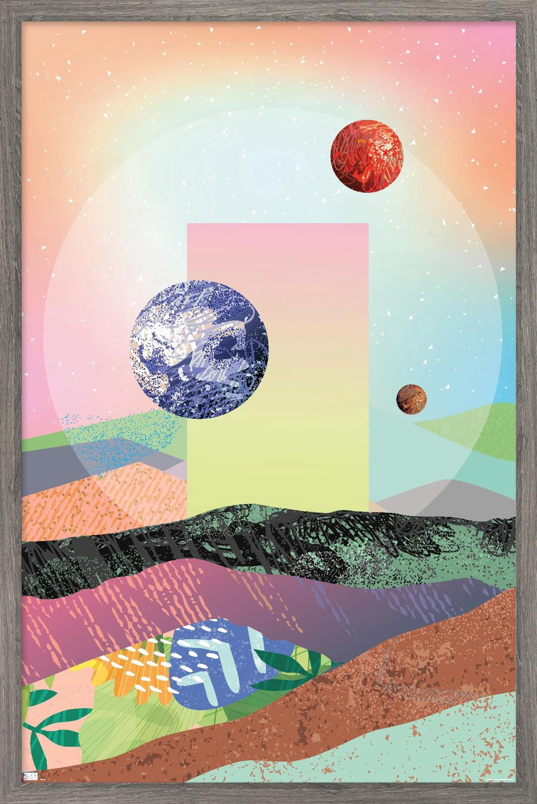 Abstract Space Wall Poster, 22.375" x 34" Framed