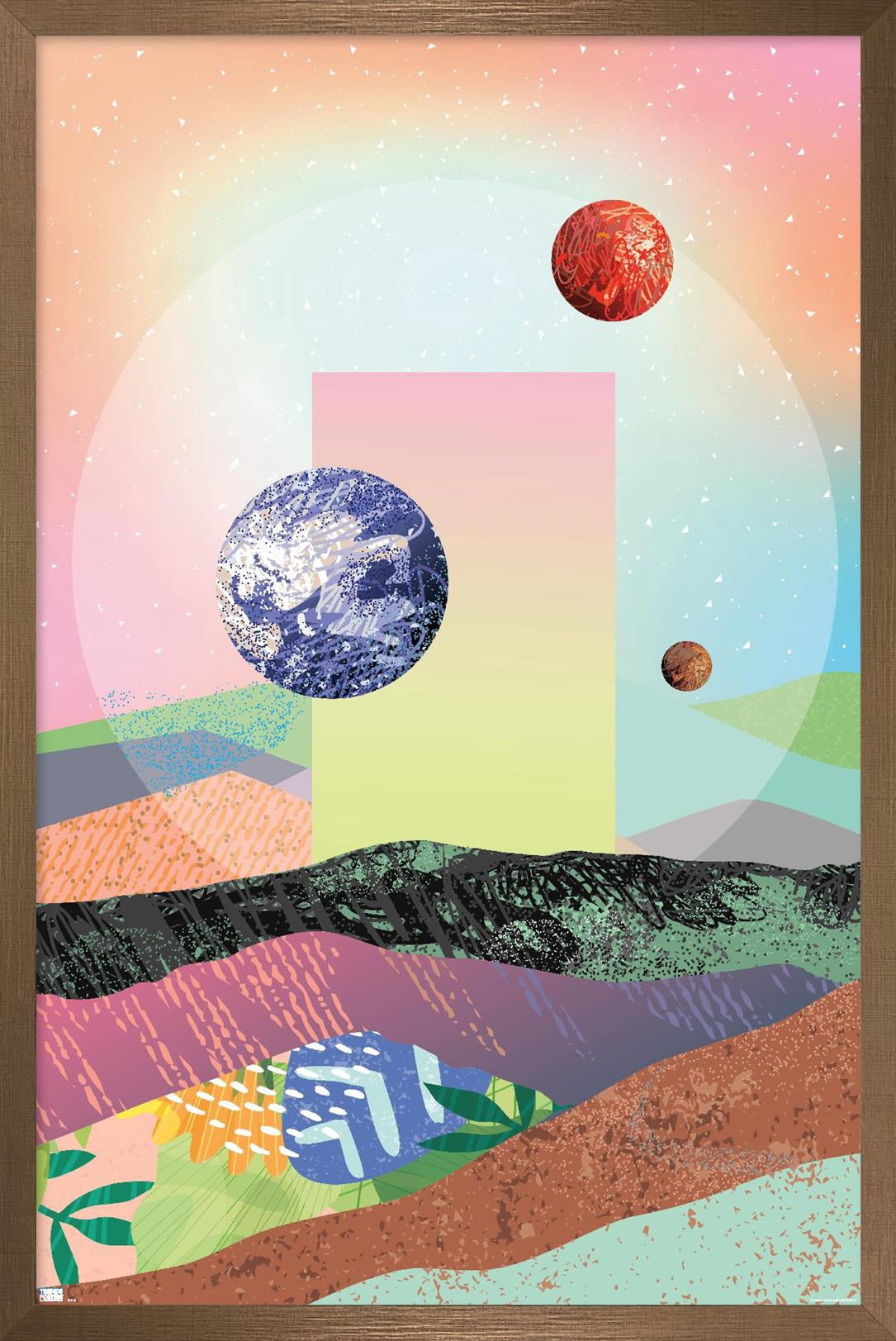 Abstract Space Wall Poster, 22.375" x 34" Framed