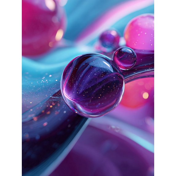 Abstract Spheres Nebula Canvas Print, Suitable for Living Room Bedroom Office Hallway Dining Room Entryway Modern Home