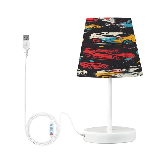 Abstract Sport Cars Desk Lamp LED Table Nightstand Lamps with 3 Color Temperatures for Home Bedroom Living Room Decor 8x12