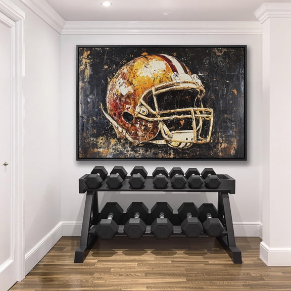 Abstract Sports Wall Art, Football Helmet Print, Vibrant Motivational Decor, Boys Room Art Poster, Ready to Hang Gift, Size 8x12 UNFFRAMED F03.1.8l2831