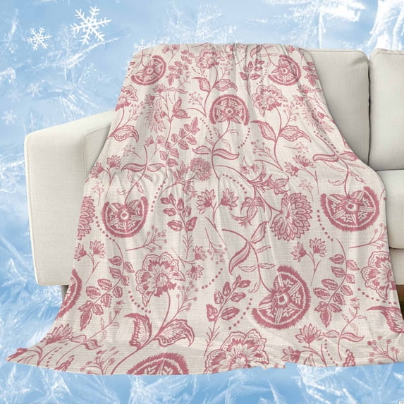 Abstract Spring Floral Cooling Blanket, Lightweight Breathable Summer Throw Blanket with Double Sided Cold Effect,Farmhouse Summer Botanical Picnic Beach Blankets Bed Sheet for Hot Sleepers 60"x80"