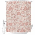 thumbnail image 1 of Abstract Spring Floral Shower Curtain - Water Repellent Fabric Shower Curtains Washable, Farmhouse Summer Botanical Rustic Decorative Polyester Cloth Bathroom Curtains Modern Bath Decor 72"x72", 1 of 6