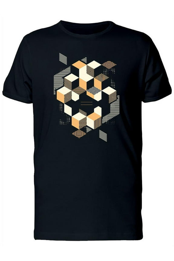 Abstract Squares Modern Design T-Shirt Men -Image by Shutterstock, Male 3X-Large