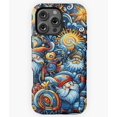 thumbnail image 1 of Abstract St. Nick and Gnome Snow Parade Phone Case for iPhone 16 15 14 13 12 11 Pro Max, 1 of 2