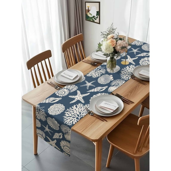 Abstract Starfish Conch Shell Table Runner 90 Inches Long,Kitchen ...
