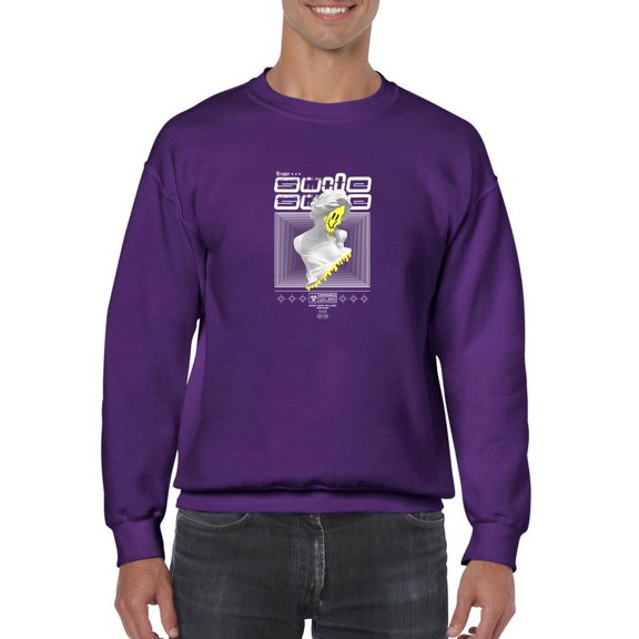 Abstract Statue W Melty Face Sweatshirt Men -Image by Shutterstock, Male 4X-Large